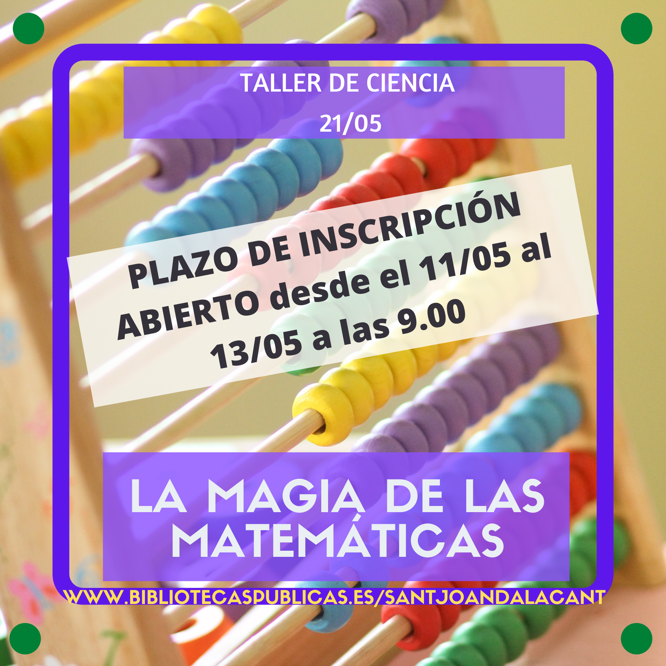 Nuevo taller de ciencia "La magia de las matemáticas"