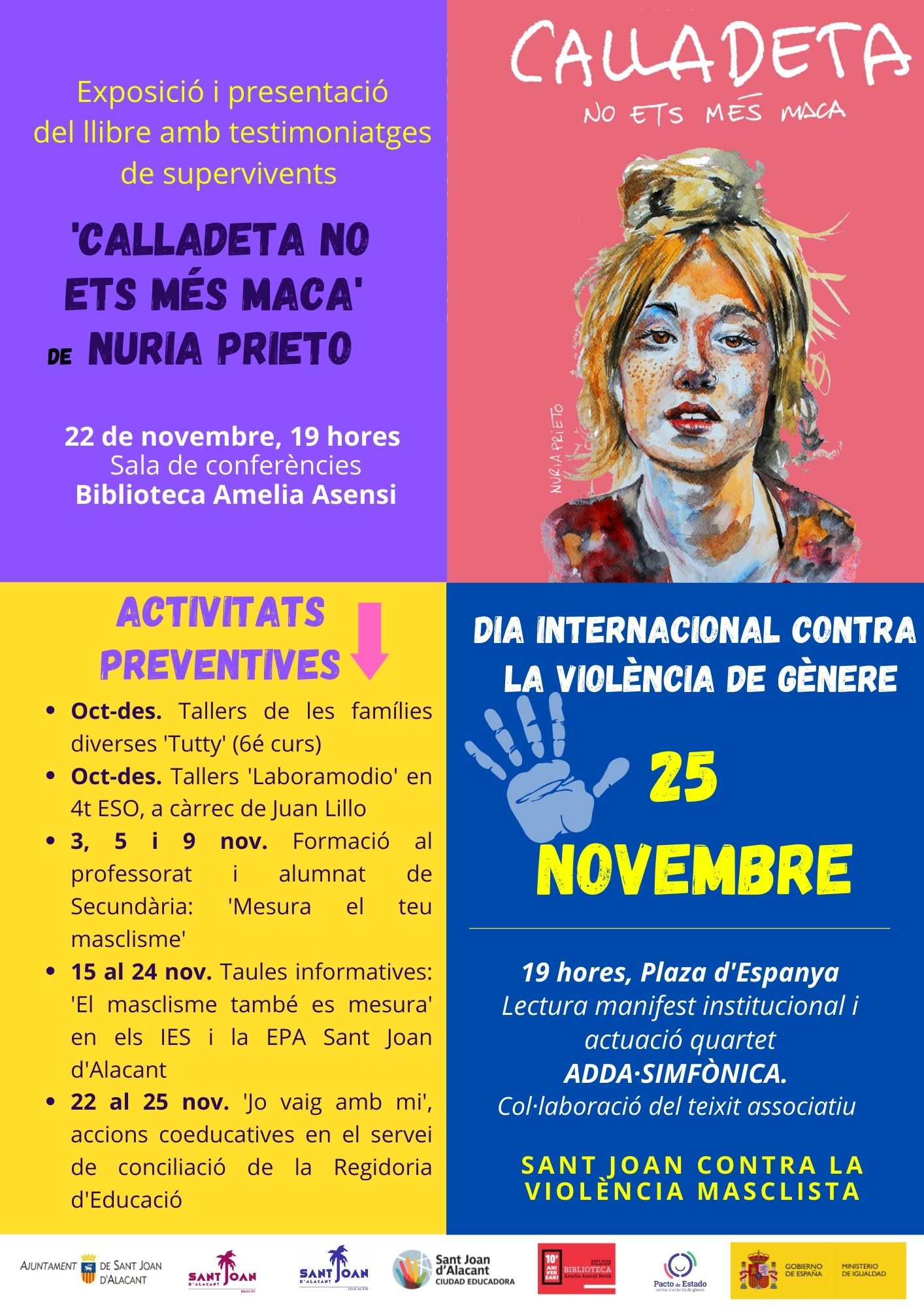 CARTELL PROGRAMACIÓ ACTIVITATS DÍA 25-N