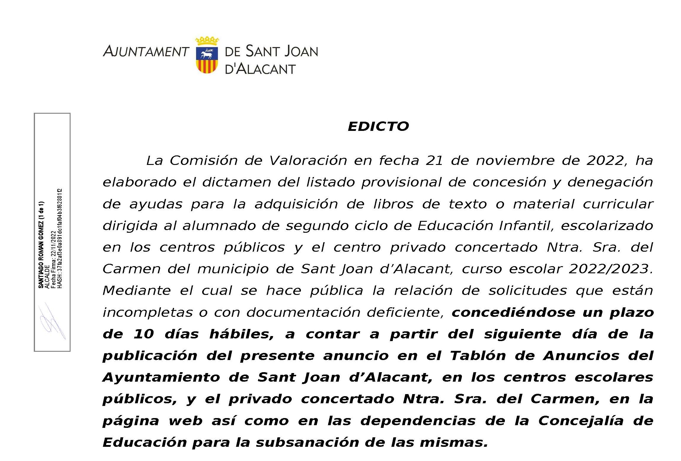 EDICTO