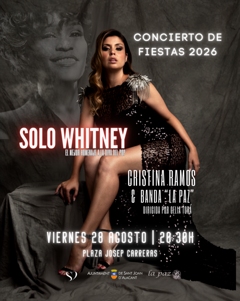 Concierto de Fiestas 2026: ‘Solo Whitney’ con Cristina Ramos y la Banda La Paz